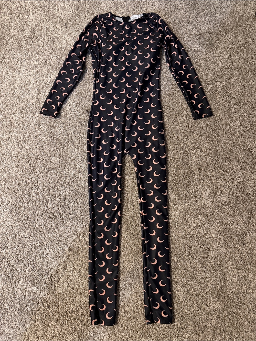 Marine Serre Black Crescent Moon Print Jumpsuit - Picture 1 of 5
